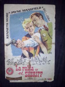 Seller image for La rubia y el Sheriff. Kenneth More, Jayne Mansfield. Director: Raoul Walsh for sale by Librera La Candela