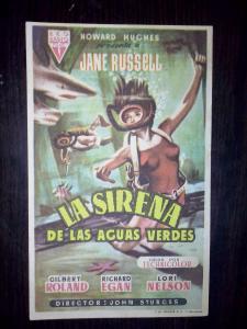 Seller image for La sirena de las aguas verdes. Jane Russell, Gilbert Roland, Richard Egan, Lori Nelson. Director: John Sturges for sale by Librera La Candela