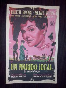 Seller image for Un marido ideal. Paulette Goddard, Michael Wilding. Director: Alexander Korda for sale by Librera La Candela