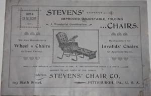 [Trade Catalogue] Stevens' Chair Co., Pittsburgh, PA., U.S.A. 1897-8 Catalogue Stevens' Improved,...