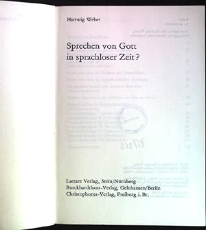 Bild des Verk�ufers f�r Sprechen von Gott in sprachloser zeit ?. ru: provokativ; zum Verkauf von books4less (Versandantiquariat Petra Gros GmbH & Co. KG)