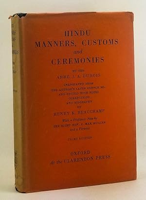Imagen del vendedor de Hindu Manners, Customs and Ceremonies a la venta por Cat's Cradle Books