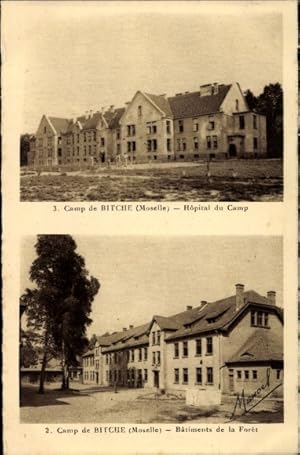 Ansichtskarte / Postkarte Bitche Bitsch Lothringen Moselle, Hopital du Camp, Batiments de la Foret