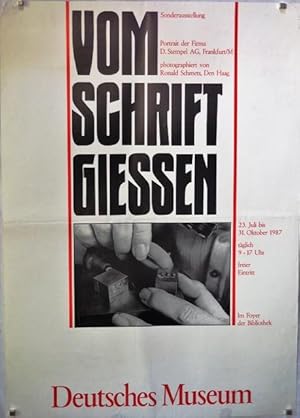 Vom Schrift giessen. Sonderausstellung Porträt der Firma D.Stempel AG, Frankfurt/M. 23. Juli bis ...