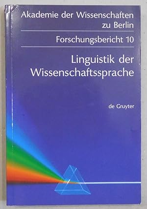 Imagen del vendedor de Linguistik der Wissenschaftssprache. (Akademie der Wissenschaften zu Berlin. Forschungsberichte : Band 10) a la venta por Antiquariat Martin Barbian & Grund GbR