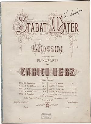 Stabat Mater di G. Rossini trascritto per pianoforte Seconda edizione