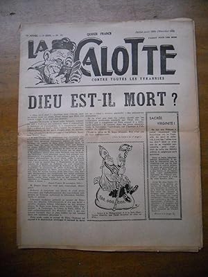 Imagen del vendedor de La Calotte - Contre toutes les tyrannies - Juillet aout 1954 n98 - Dieu est-il mort ? a la venta por Frederic Delbos