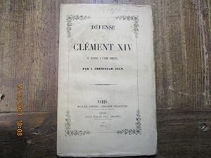 Imagen del vendedor de Dfense de Clment XIV en rponse  l'abb Gioberti. a la venta por LE MUSEE DU LIVRE