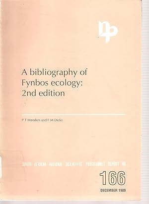 Seller image for A Bibliography of Fynbos Ecology: 2nd edition for sale by Snookerybooks