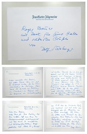 Autographen: 3 handgeschriebene Karten an den Literaturprof. Roger Bauer. (zwei davon datiert am ...