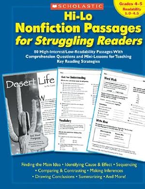 Seller image for Hi-Lo Nonfiction Passages for Struggling Readers: Grades 4-5: 80 High-Interest/Low-Readability Passages with Comprehension Questions and Mini-Lessons (Paperback or Softback) for sale by BargainBookStores