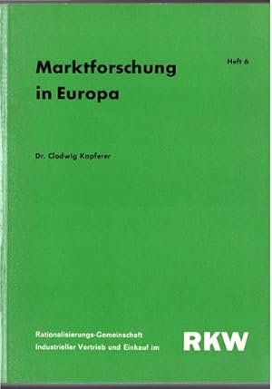 Bild des Verkufers fr Marktforschung in Europa zum Verkauf von Versandantiquariat Sylvia Laue