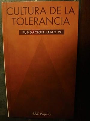 Bild des Verkufers fr Cultura de la tolerancia zum Verkauf von Librera Antonio Azorn