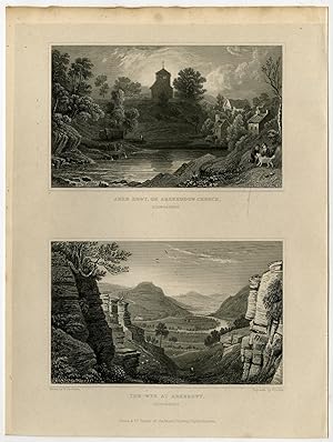 Antique Print-WALES-ENGLAND-RADNORSHIRE-ABER EDWY-Gastineau-Lacey-1831