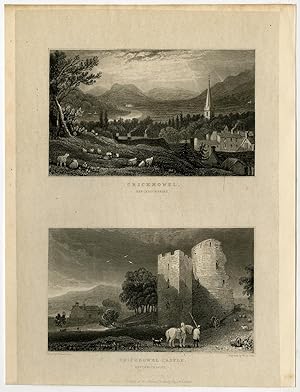 Antique Print-WALES-ENGLAND-BRECKNOCKSHIRE-CRICKHOWEL-Gastineau-Petit-1831
