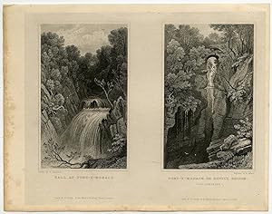 Antique Print-WALES-ENGLAND-GARDIGANSHIRE-PONT Y MONACH-Gastineau-Adlard-1831