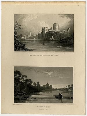 Antique Print-WALES-ENGLAND-PEMBROKE-Gastineau-Varrall-1831