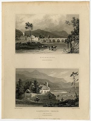 Antique Print-WALES-MERIONETHSHIRE-DOLGELLAU-Gastineau-Varral-Mottram-1831