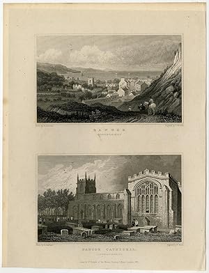 Antique Print-WALES-ENGLAND-CAERNARVONSHIRE-BANGOR-Gastineau-Wallis-1831