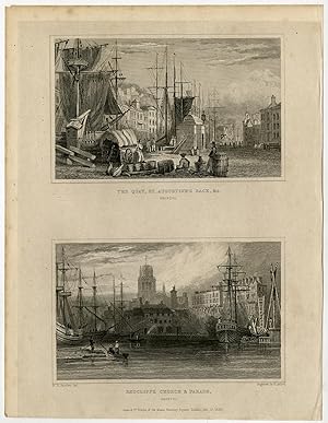 Antique Print-ENGLAND-BRISTOL-QUAY-REDCLIFFE-Bartlett-Adlard-1829