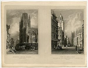Antique Print-ENGLAND-BRISTOL-REDCLIFFE-CASTLE BANK-Sheperd-Allen-1829