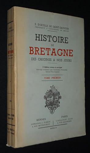 Imagen del vendedor de Histoire de Bretagne des origines  nos jours, Tome 1 a la venta por Abraxas-libris