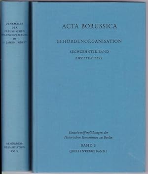 Immagine del venditore per Die Behrdenorganisation und die allgemeine Staatsverwaltung Preuens im 18. Jahrhundert. Sechszehnter (16) Band. Erster und Zweiter Teil (2 Bnde). Erster Teil: 1772 bis 1777 / Zweiter Teil: 1778 bis 1786 (= Verffentlichungen der Historischen Kommission zu Berlin, Band 5) venduto da Graphem. Kunst- und Buchantiquariat