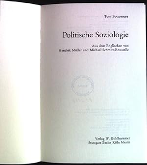 Bild des Verkufers fr Politische Soziologie. zum Verkauf von books4less (Versandantiquariat Petra Gros GmbH & Co. KG)