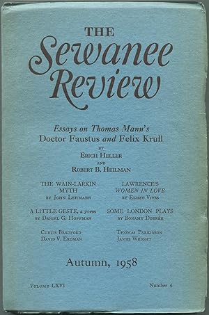 Bild des Verkufers fr The Sewanee Review - Volume LXVI, Number 4, October-December, 1958 zum Verkauf von Between the Covers-Rare Books, Inc. ABAA