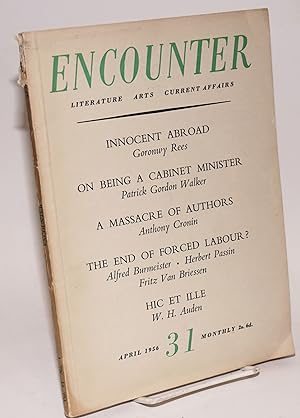 Seller image for Encounter; April 1956, Vol. VI No. 4 for sale by Bolerium Books Inc.