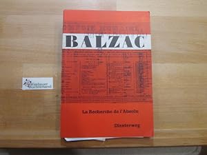 Bild des Verkufers fr La Recherche de l'absolu. Honor de Balzac. ?d. par Heinz Jacobs / Diesterwegs neusprachliche Bibliothek zum Verkauf von Antiquariat im Kaiserviertel | Wimbauer Buchversand
