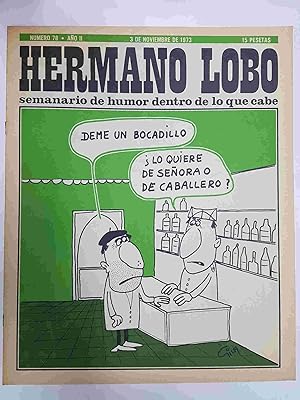 Seller image for Hermano Lobo numero 078: portada de Gila for sale by El Boletin