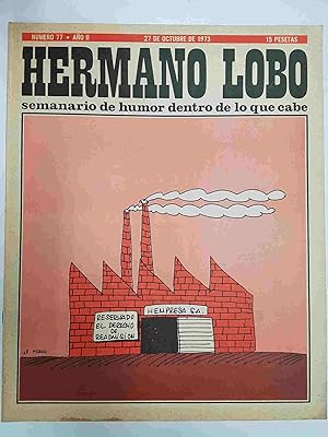 Seller image for Hermano Lobo numero 077: portada de Perich for sale by El Boletin
