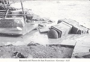 Seller image for Postal 62165 : Gerona. Paseo de San Francisco llamado la Artilleria. Inundacion 12 Octubre de 1962 for sale by EL BOLETIN