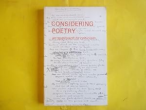 Imagen del vendedor de Considering Poetry: An Approach to Criticism (New School) a la venta por Carmarthenshire Rare Books