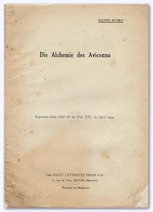 Die Alchemie des Avicenna. Erstausg. (als Separatdruck).