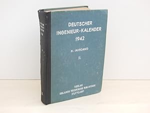 Seller image for Deutscher Ingenieur-Kalender. Handbuch fr den praktischen Maschinenbau. Buch II, Band III. for sale by Antiquariat Hamecher