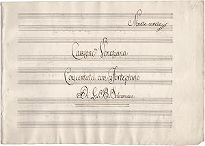 Nineta careta. Canzonc.na Veneziana concertata con Fortepiano