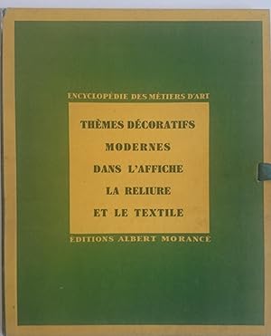 Themes décoratifs modernes dans l'affiche, le reliure, et la textile