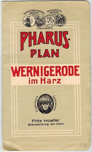 Pharus-Plan Wernigerode im Harz. Maßstab 1:10000.