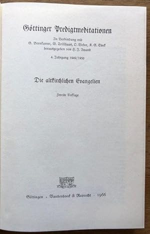 Bild des Verkufers fr Die altkirchlichen Evangelien. zum Verkauf von Antiquariat Lohmann