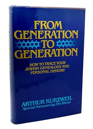 Imagen del vendedor de FROM GENERATION TO GENERATION How to Trace Your Jewish Family History and Genealogy a la venta por Rare Book Cellar