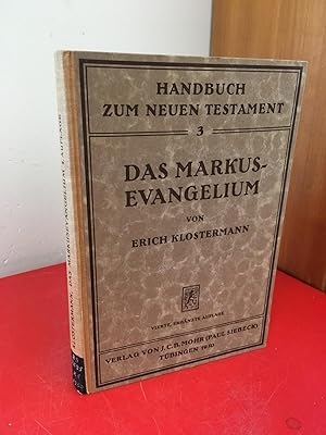 Imagen del vendedor de Das Markusevangelium a la venta por Regent College Bookstore
