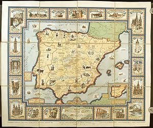 Picture Map of Spain.