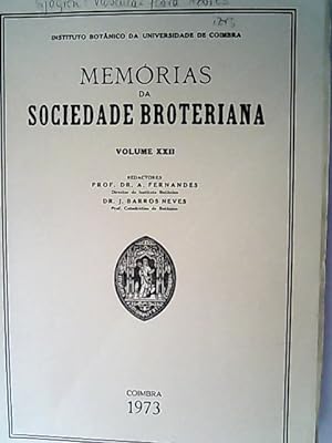 Seller image for Memorias da sociedade broteriana. Volume XXII. Instituto Botanico da Universidade de Coimbra. for sale by Antiquariat Bookfarm