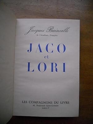 Image du vendeur pour Jaco et Lori mis en vente par Frederic Delbos