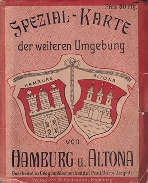 Spezial-Karte der weiteren Umgebung von Hamburg und Altona. Bearbeitet im Geographischen Institut...