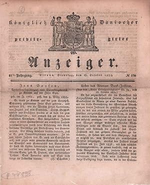 Königlich Dänischer privilegirter Anzeiger. JG. 31, Nos. 170-172. (27.-30. Oktober 1835). Red. vo...