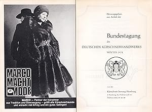 Imagen del vendedor de Bundestagung des Deutschen Krschnerhandwerks Winter 1964 [Programmheft]. Hrsg. von der Krschner-Innung Hamburg. a la venta por Antiquariat Reinhold Pabel