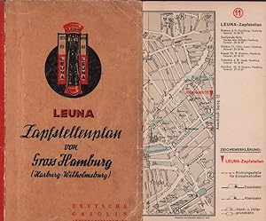 Leuna Zapfstellenplan von Gross Hamburg (Harburg Wilhelmsburg). Hrsg. von Deutsche Gasolin Aktien...